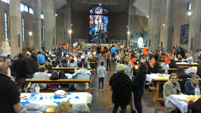 Pranzo in chiesa